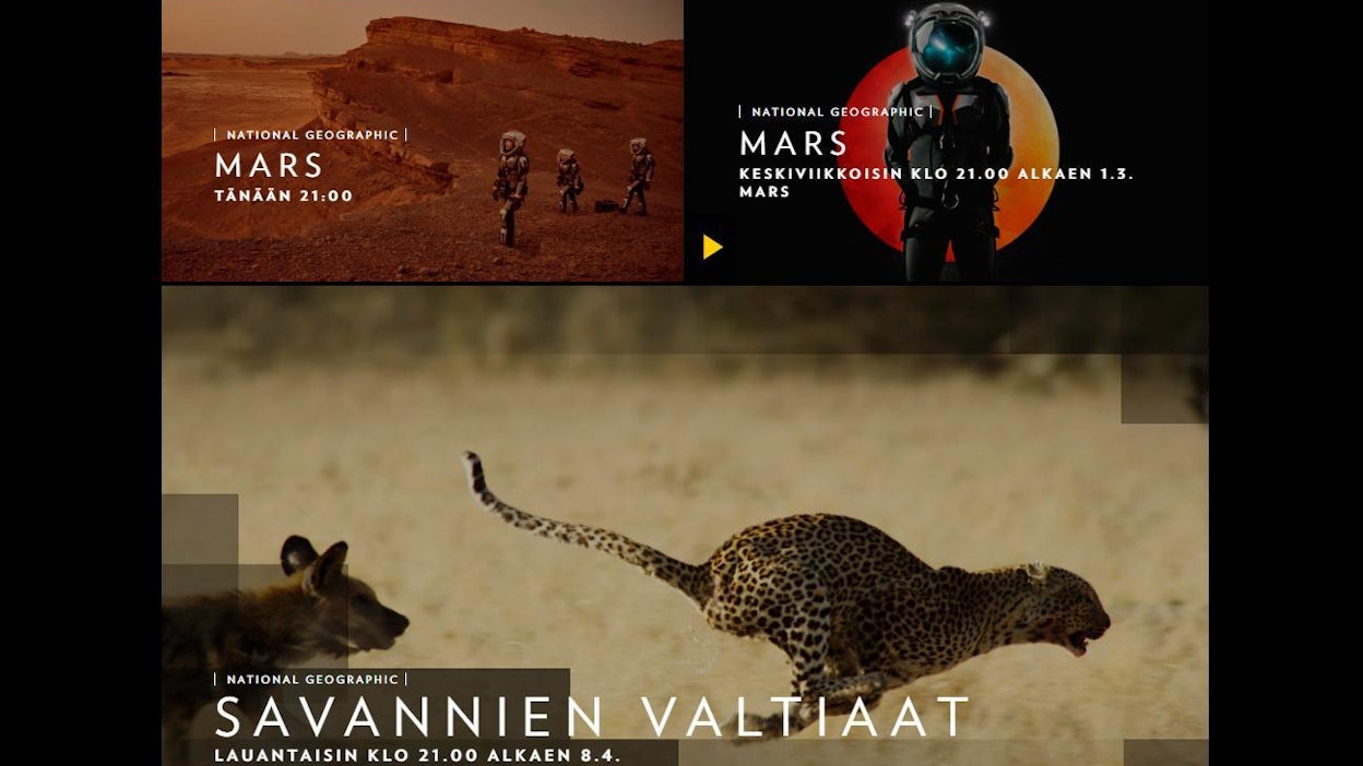 National Geographic näkyy Suomessa ilmaiseksi 1.3. klo 20 alkaen kanavapaikalla 20. Jos kanava ei näy automaattisesti, päivitä TV:n kanavavalikko.