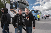 Yrittäjä Juha Ristimaa ja järjestäjä Mikko Nukala jännittävät, yltääkö Power Truck Show'n kävijämäärä 35 000 henkilöön.