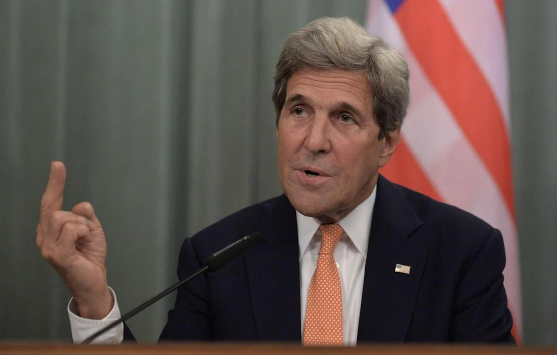 EU:n ulkopuolelta ulkoministerien kokoukseen osallistuu ainakin Yhdysvaltojen ulkoministeri John Kerry. Lehtikuva/AFP