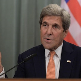 EU:n ulkopuolelta ulkoministerien kokoukseen osallistuu ainakin Yhdysvaltojen ulkoministeri John Kerry. Lehtikuva/AFP
