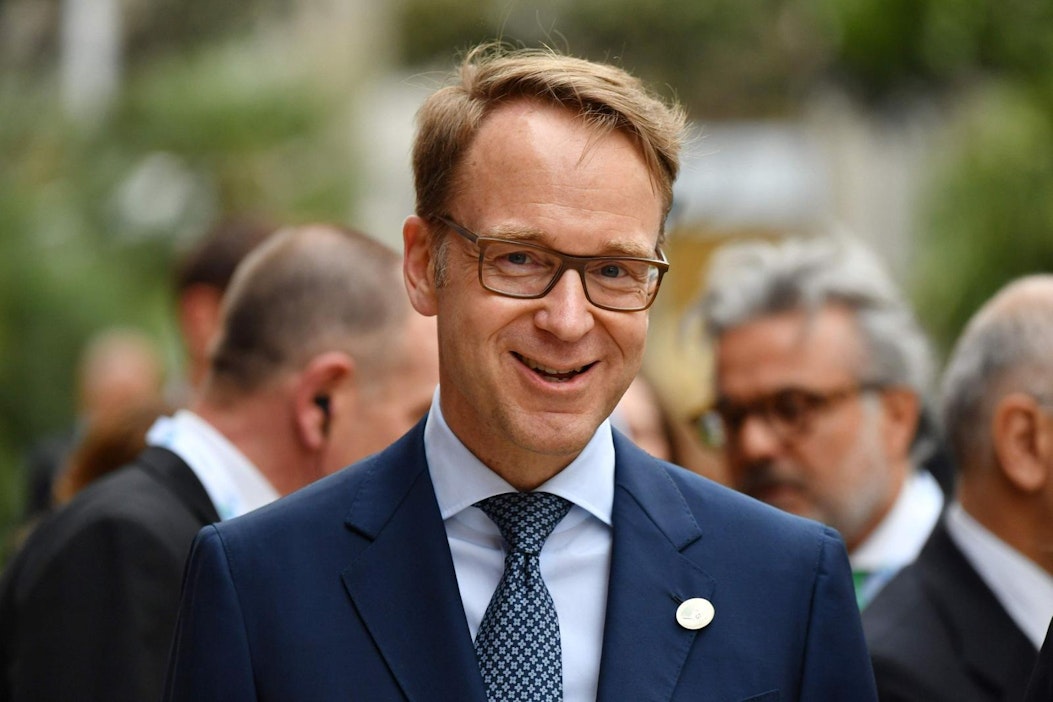 Saksan keskuspankin pääjohtaja Jens Weidmann eroaa tehtävästään. LEHTIKUVA/AFP