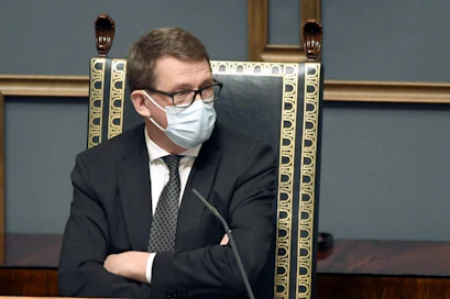 Puhemies Matti Vanhanen eduskunnan suullisella kyselytunnilla viime viikolla. LEHTIKUVA / JUSSI NUKARI