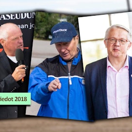 Kari Lähdekorpi (vas.), Pekka Korpi ja Juha Rehula.