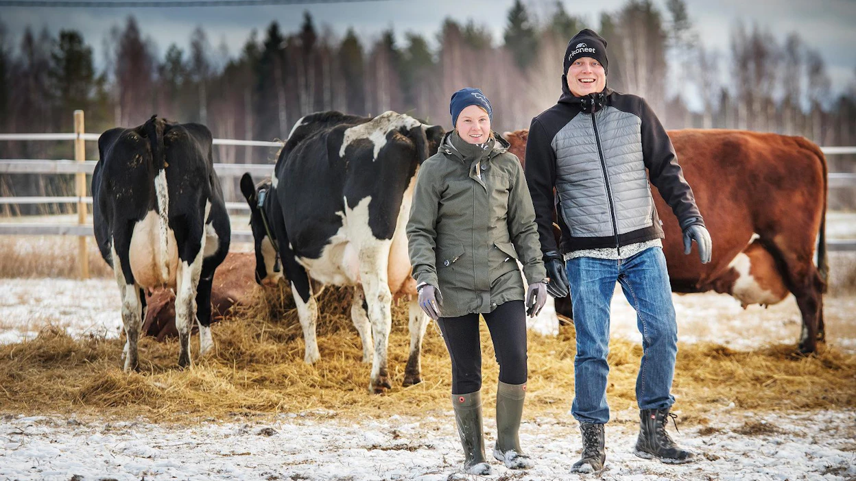 30-vuotiaiden maatalousyrittäjien Sanna ja Aki Harjusen palkitsemisperusteena oli tilan voimakas kehittäminen sukupolvenvaihdoksen jälkeen.