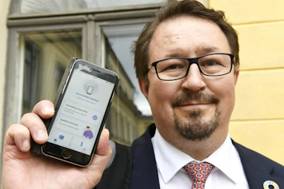 THL:n johtaja Mika Salminen Koronavilkku-sovelluksen julkistustilaisuudessa Helsingissä 31. elokuuta 2020.