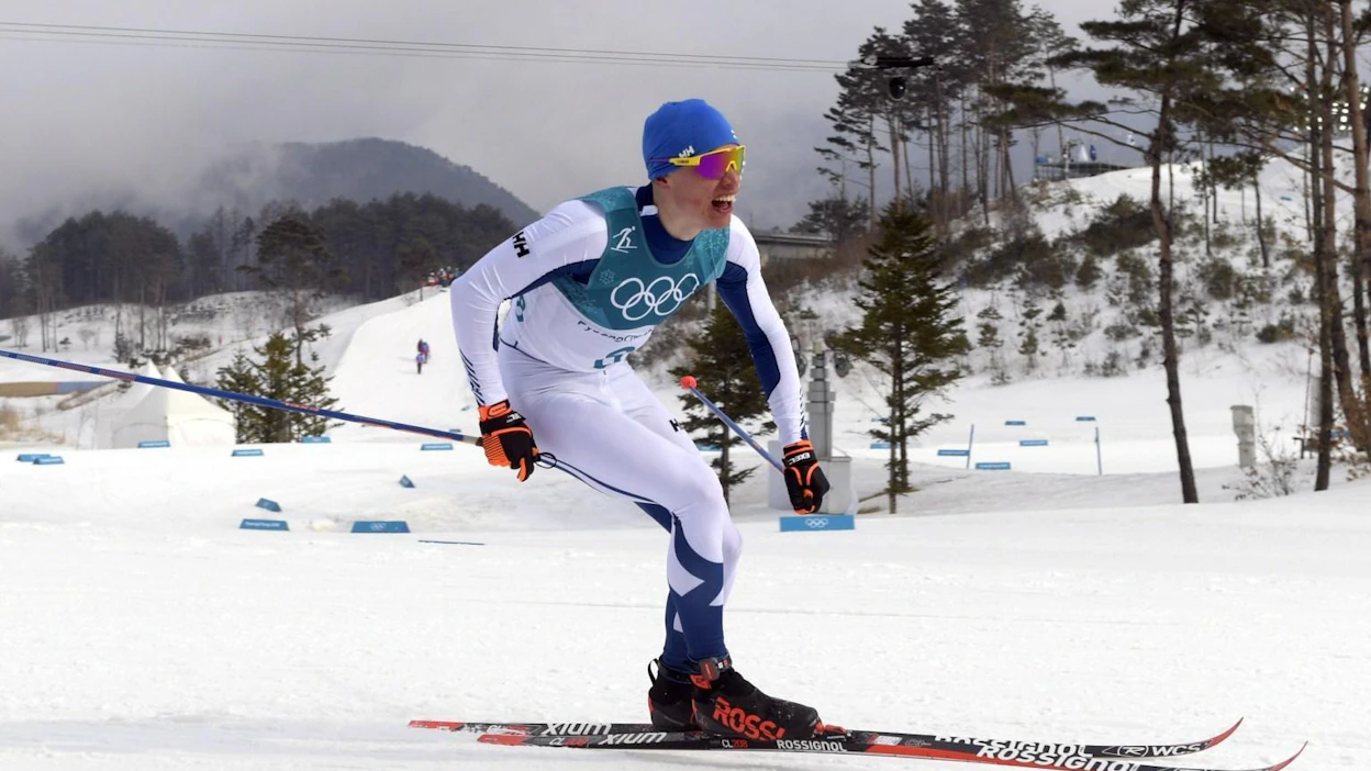 Iivo Niskanen otti 50 kilometrillä uransa toisen olympiakullan. Edellinen tuli Sotshin 2014 parisprintistä. LEHTIKUVA / VESA MOILANEN
