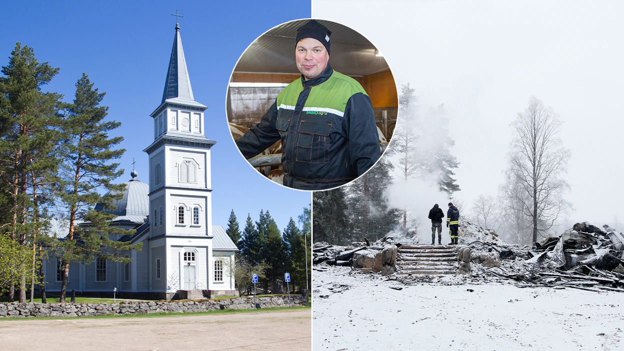 Ruokolahtelainen Riku Tella teki pitkään kanttorin töitä maidontuotannon ohella. Hänen ensimmäinen työpaikkansa kanttorina oli Rautjärven kirkko, joka joulupäivänä tuhoutui tulipalossa.