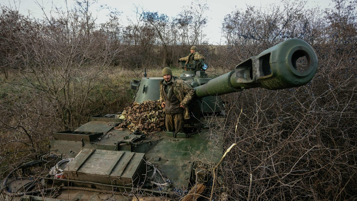 Ukrainalaissotilaita Itä-Ukrainassa marraskuun lopulla. Kuvituskuva. LEHTIKUVA/AFP. 