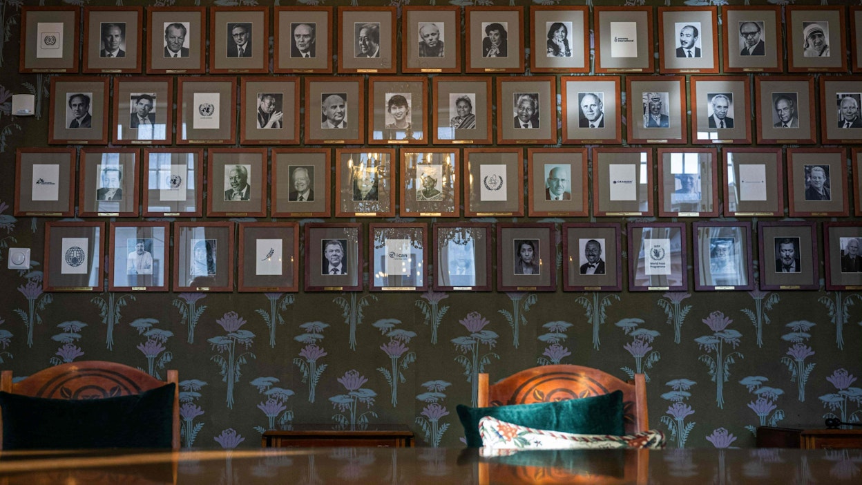 Norja Nobel-komitea ilmoitti valinnasta puoliltapäivin Suomen aikaa Oslossa. LEHTIKUVA/AFP.