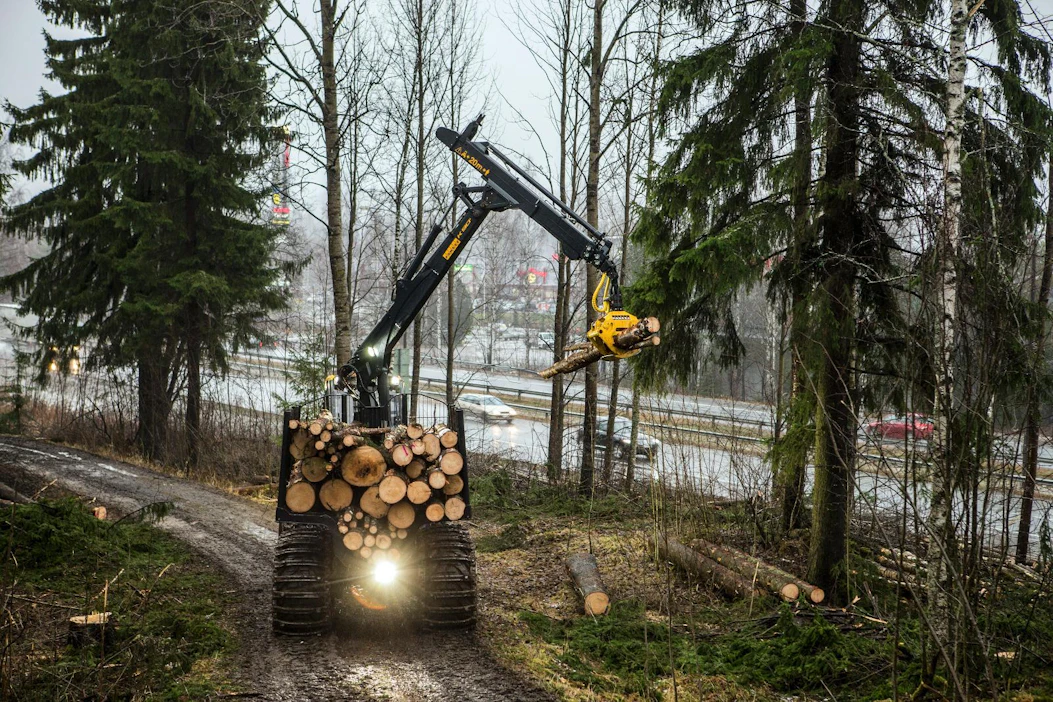 Helsingin käräjäoikeus hylkäsi 32 kunnan metsäyhtiöitä vastaan nostamat vahingonkorvauskanteet. Kuopio oli yksi korvauksia vaatineista. Kuva on viime vuoden marraskuussa tehdyistä moottoritien varsien hakkuista Kuopiosta.