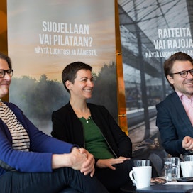 Vihreiden komissaariehdokkaat Heidi Hautala ja Ville Niinistö esittelivät Vihreiden eurovaaliohjelman ja eurovaalikampanjan ilmeen. Mukana julkistuksessa oli toinen Euroopan vihreiden kahdesta kärkiehdokkaasta, saksalainen Ska Keller.