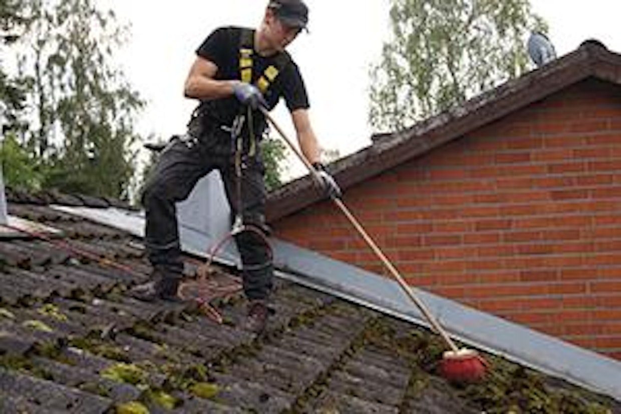 Sammal ja muu kasvusto kannattaa poistaa katolta ajoissa, jotta tiilet pysyvät kunnossa eikä vettä pääse niiden sisään.