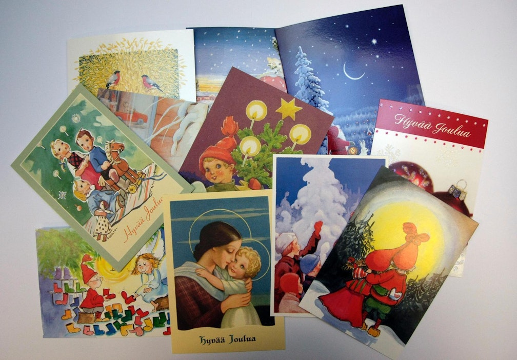 Joulukortteja.