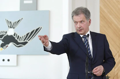 Presidentti Sauli Niinistö on asettumassa ehdolle valitsijayhdistyksen kautta. LEHTIKUVA / HEIKKI SAUKKOMAA