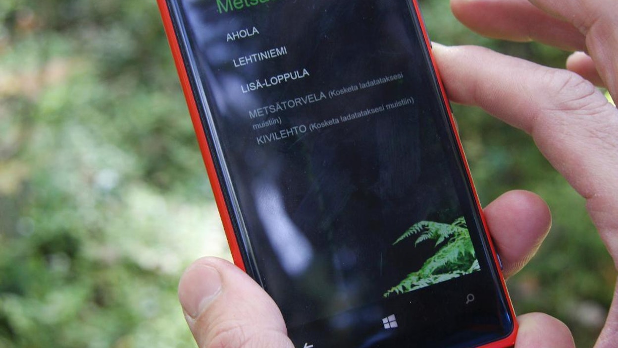 Metsätilakohtaisia kuvioita voi tarkastella nyt mobiilisti.