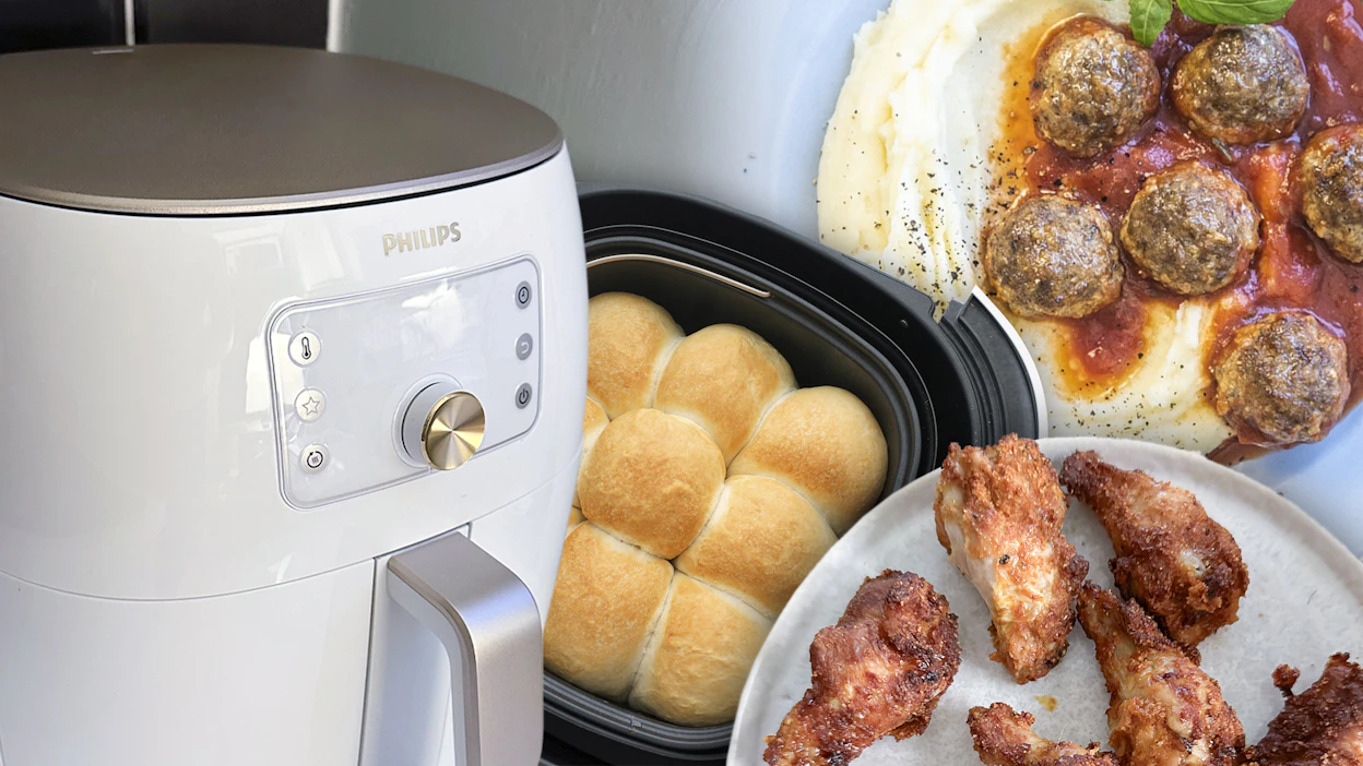 Airfryer sopii erityisesti kahdelle henkilölle ruoan laittamiseen.