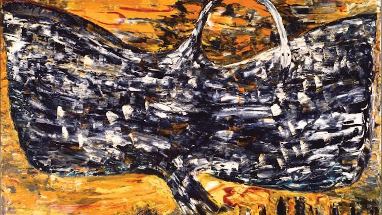 Leena Luostarinen: Joutsen ja metropoli. Noin 1985–1988. Petri Virtanen / Kansallisgalleria/ Kiasma
