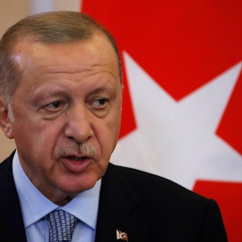 Erdogan on halunnut EU-mailta lisää taloudellista tukea suunnitelmalleen luoda Syyriaan turvavyöhyke, jolle sotaa paenneet voisivat mennä. LEHTIKUVA/AFP