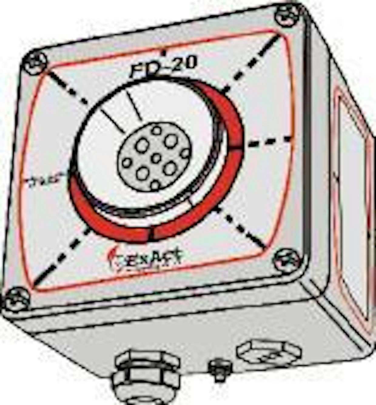 ExAct FD-20 ExAct FD-20 on optinen liekki-ilmaisin, joka soveltuu leimahtavien palojen ilmaisuun. Optinen ilmaisin havaitsee palolähteen lähettämän infrapunasäteilyn aallonpituusalueilla 220 ja 2800 nanometriä. Yhdellä ilmaisimella pystytään valvomaan maksimissaan 500 m2:n tilaa. ExAct FD-20 voidaan liittää joko konventionaaliseen ilmaisinsilmukkaan tai osoitteelliseen paloilmoitinkeskukseen. Myynti: Mikro-Pulssi Oy  (www.mikro-pulssi.fi)