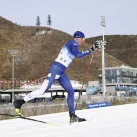 Iivo Niskanen on voittanut olympiakultaa kolmissa kisoissa peräkkäin. Lehtikuva / Markku Ulander