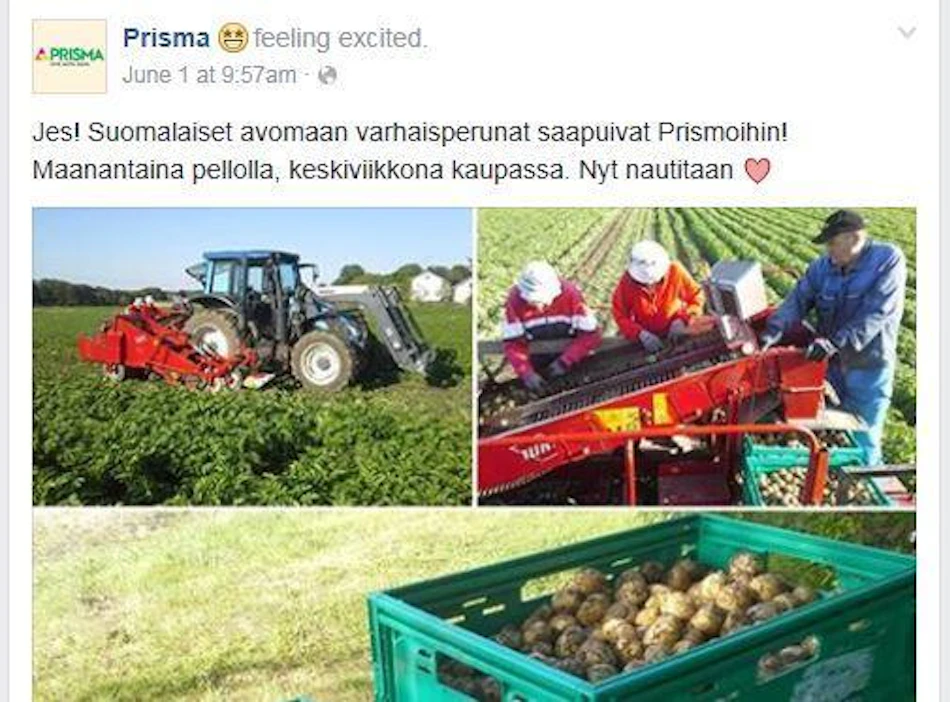 Prisman markkinointikampanjaan suostunutta viljelijää harmittaa, että ruotsalaisperunan tuonti jatkui toista viikkoa, vaikka kotimaista perunaa oli jo saatavilla.