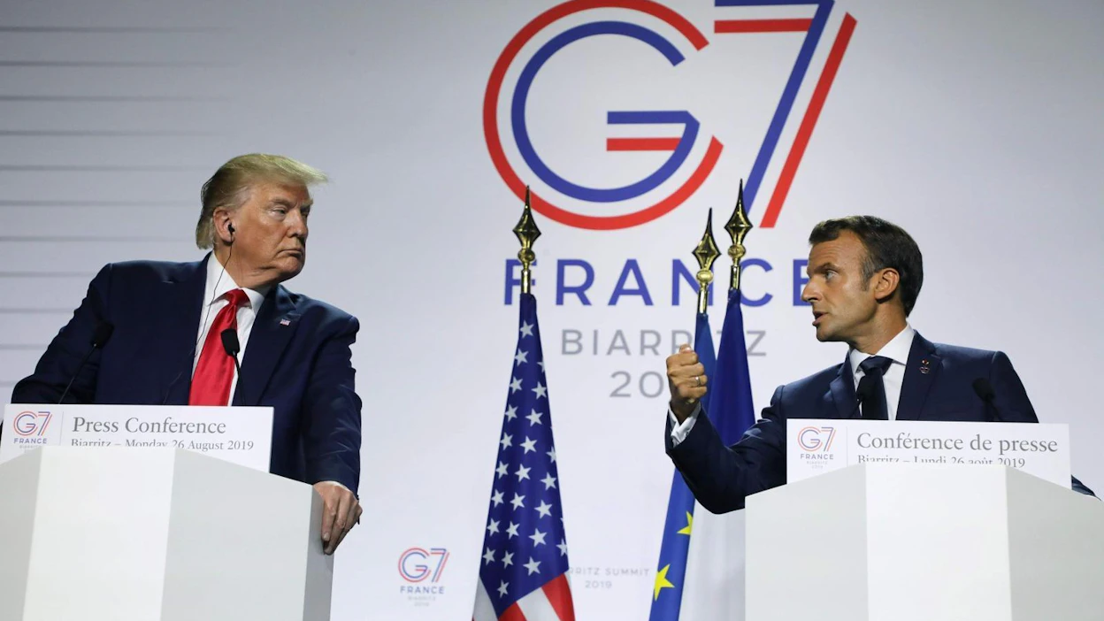 Presidentti Donald Trump kaavailee Venäjän kutsumista ensi vuoden G7-kokoukseen. Trump on aiemmin pohtinut, että Venäjä tulisi ottaa takaisin ryhmittymään. LEHTIKUVA / AFP