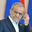 Neuvottelujen alla Iranin presidentti Masoud Pezeshkian vakuutti jälleen, ettei maa pyri kehittämään ydinasetta. Arkistokuva. LEHTIKUVA/AFP..