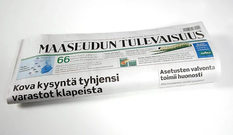 Maaseudun Tulevaisuus lehti, kuvattu mediakorttiia varten.