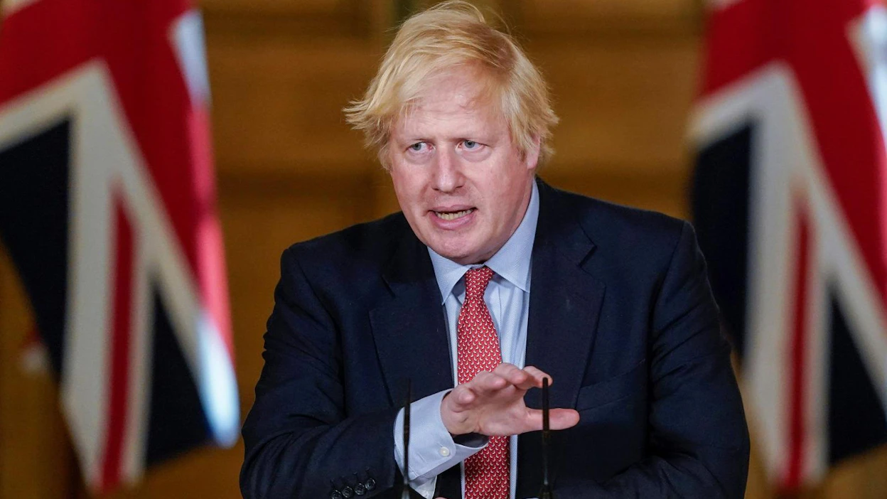 Johnson kirjoittaa Hongkongin suurimmassa lehdessä South China Morning Postissa, ettei Britannia voi jäädä toimettomaksi, jos Kiina rikkoo maiden sopimusta Hongkongin asemasta. LEHTIKUVA/AFP
