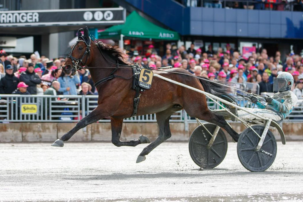Propulsionin tulokset Ruotsissa: 45 kertaa hylätty. Propulsion päätti uransa Elitloppet-voittajana, mutta pudotettiin pian urotyön jälkeen jalustaltaan.