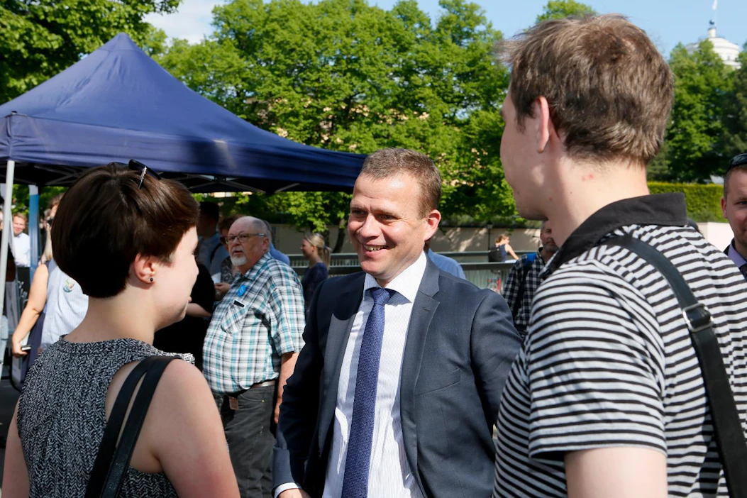 Kokoomuksen puheenjohtaja Petteri Orpo kampanjoi valintansa puolesta Turussa kesällä 2016.