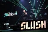 Presidentti Alexander Stubb puhui Slushin avajaistilaisuudessa Helsingissä. LEHTIKUVA / MARKKU ULANDER. 