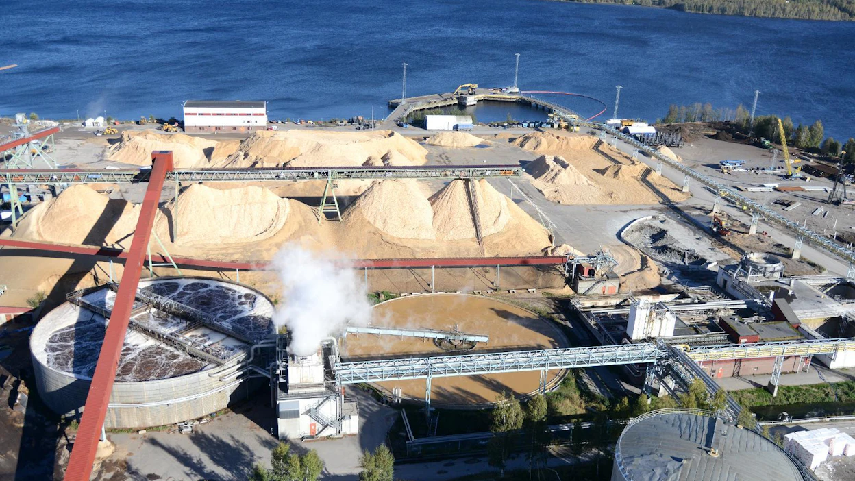 Essity syntyi, kun ruotsalainen metsäjätti SCA jakautui kahdeksi erilliseksi pörssiyhtiöksi. Kuva on SCA:n Östrandin sellutehtaalta Timråsta.