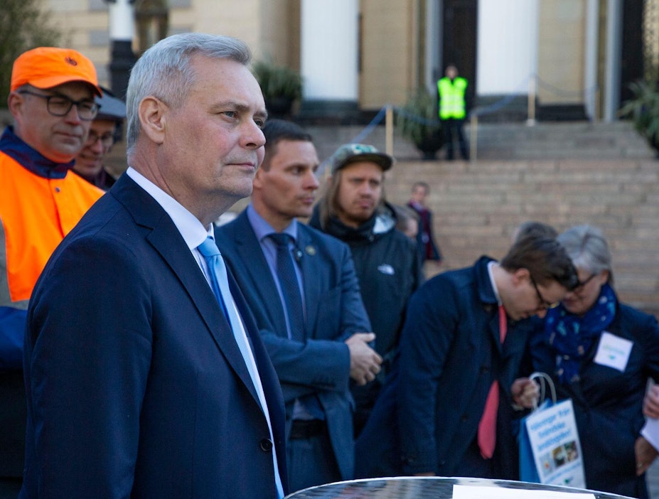 Antti Rinne säätytalolla 15.5.