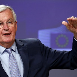 Barnier muistutti, että sopimus on saatava valmiiksi 31. lokakuuta mennessä, jotta se voidaan ratifioida vuoden loppuun mennessä. LEHTIKUVA/AFP