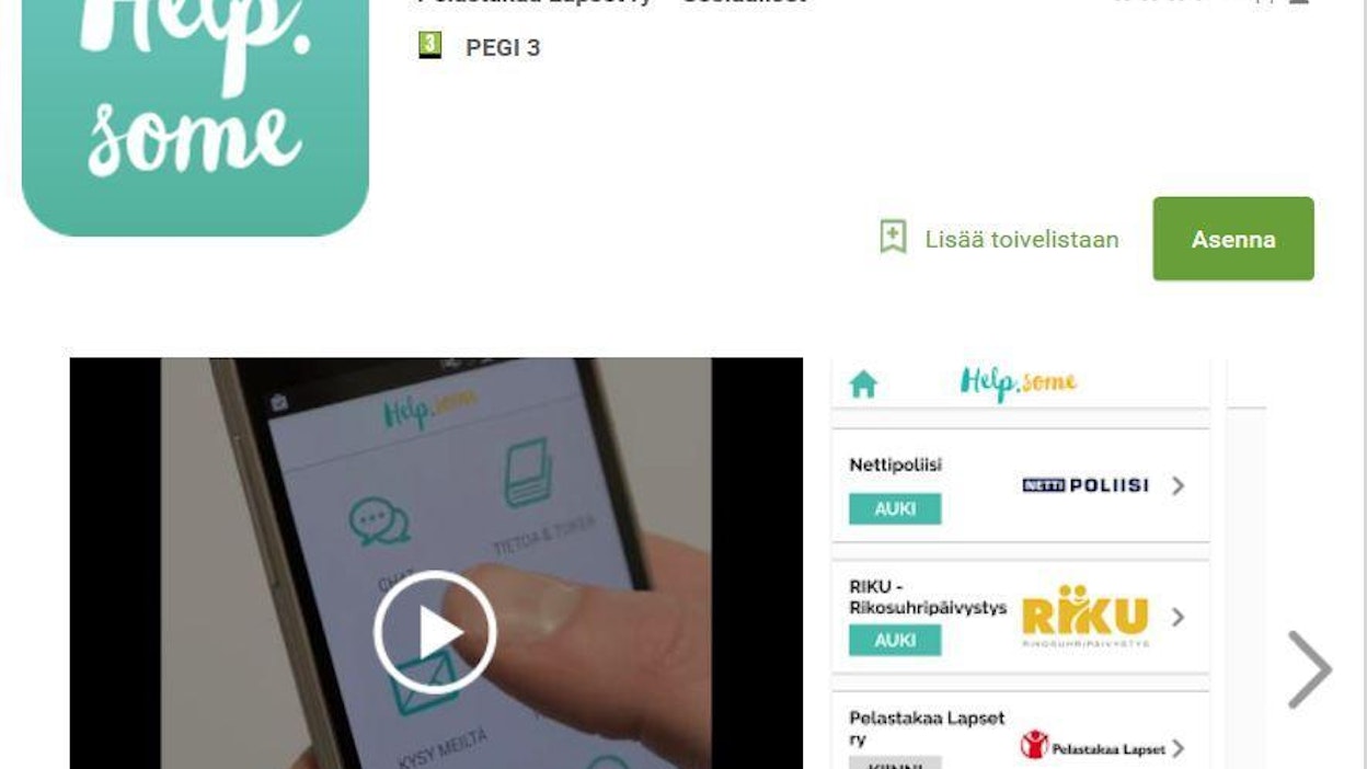 Help.some-mobiilisovelluksen voi asentaa maksutta.