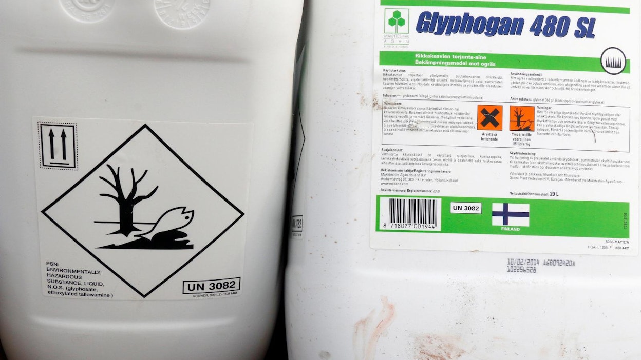 Yksi poistuvista valmisteista on Glyphogan 480 SL.