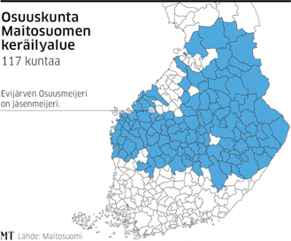 Osuuskunnan alue ulottuu ruotsinkieliseltä Pohjanmaalta Pohjois-Karjalaan ja Pirkanmaan pohjoisosista Ylä-Kainuuseen.