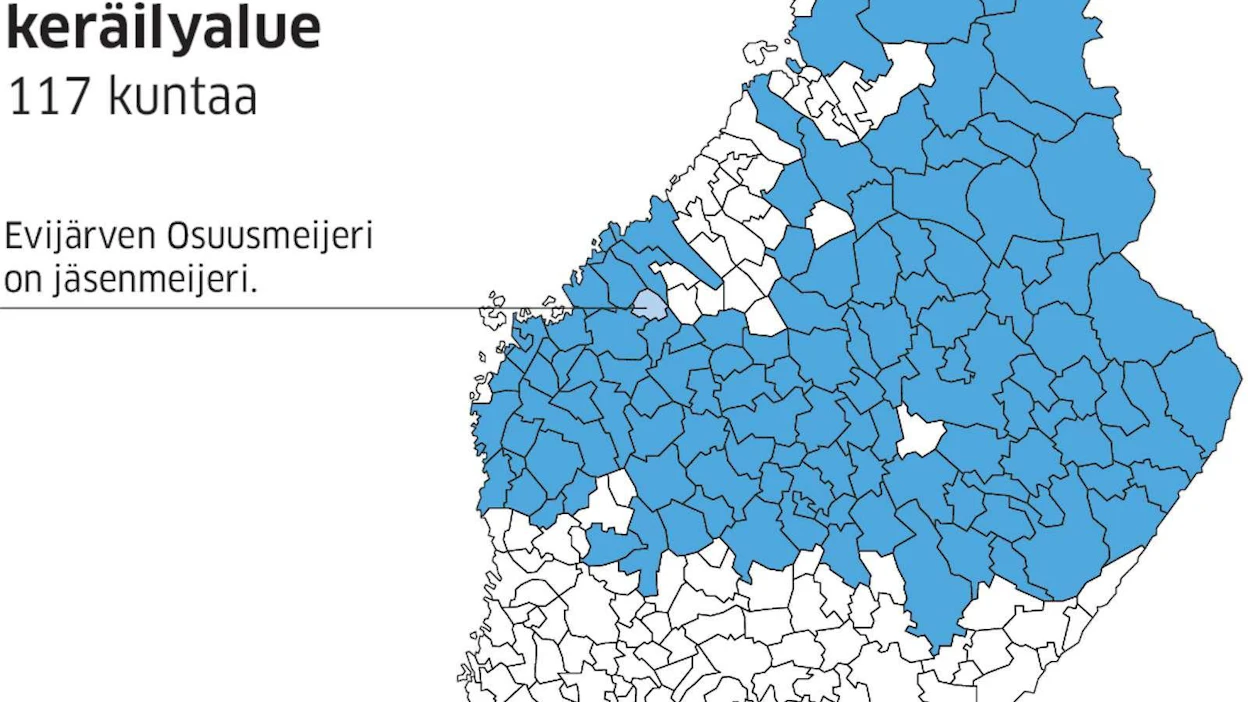 Osuuskunnan alue ulottuu ruotsinkieliseltä Pohjanmaalta Pohjois-Karjalaan ja Pirkanmaan pohjoisosista Ylä-Kainuuseen.