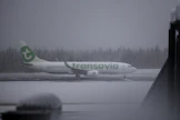 Kajaanissa odotetaan brittituristeja ja lunta. Kuvassa Transavian lentokone on palaamassa Rovaniemeltä Pariisiin viime talvena.