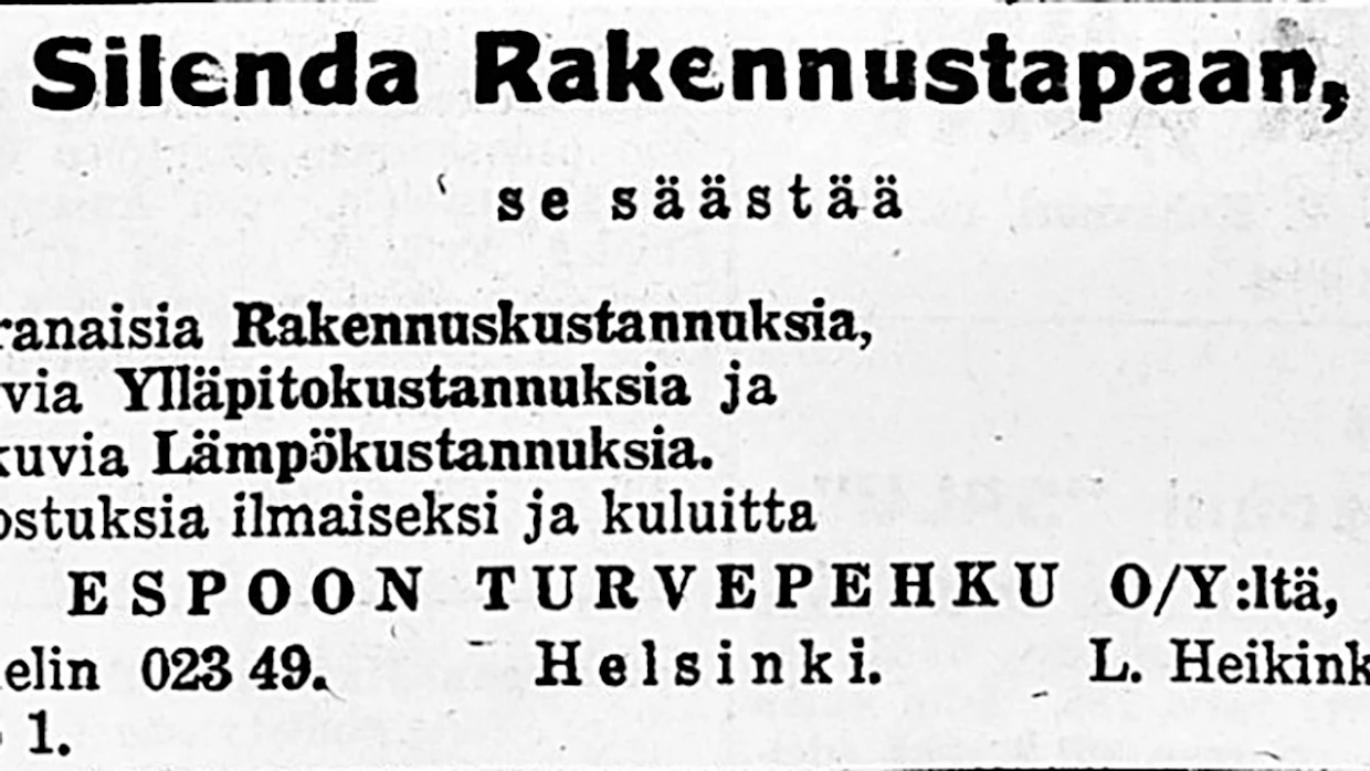 Espoon Turvepehku Oy mainosti Maaseudun Tulevaisuudessa antavansa selostuksia ilmaiseksi ja kuluitta.