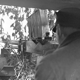 Lahden suunnittelema ”norsupyssy” asemissa Valkeasaaren seudulla syksyllä 1941.