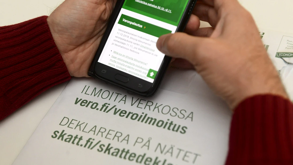 Uuden verokortin voi tehdä esimerkiksi Omavero-palvelussa. Lehtikuva / Vesa Moilanen.