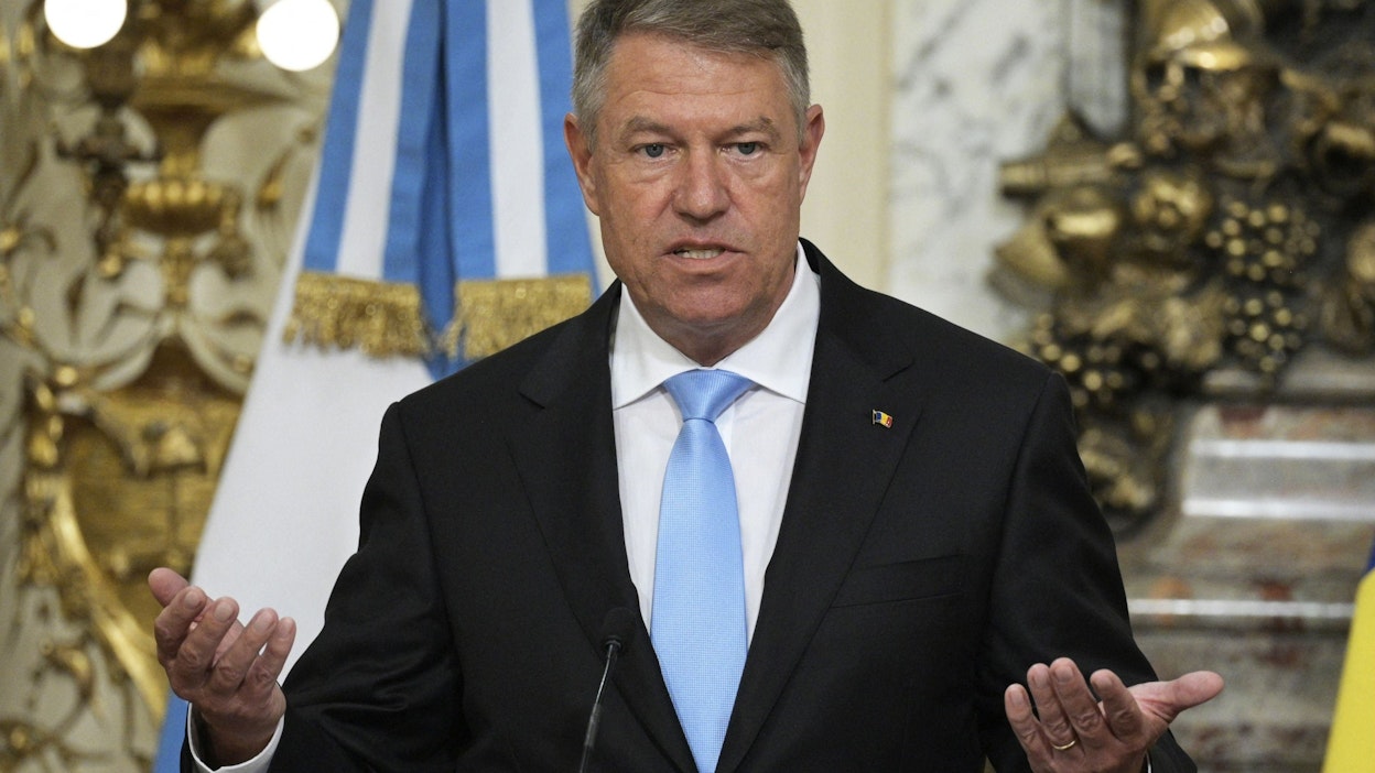 Romanian presidentti Klaus Iohannis. Arkistokuva. LEHTIKUVA / AFP.