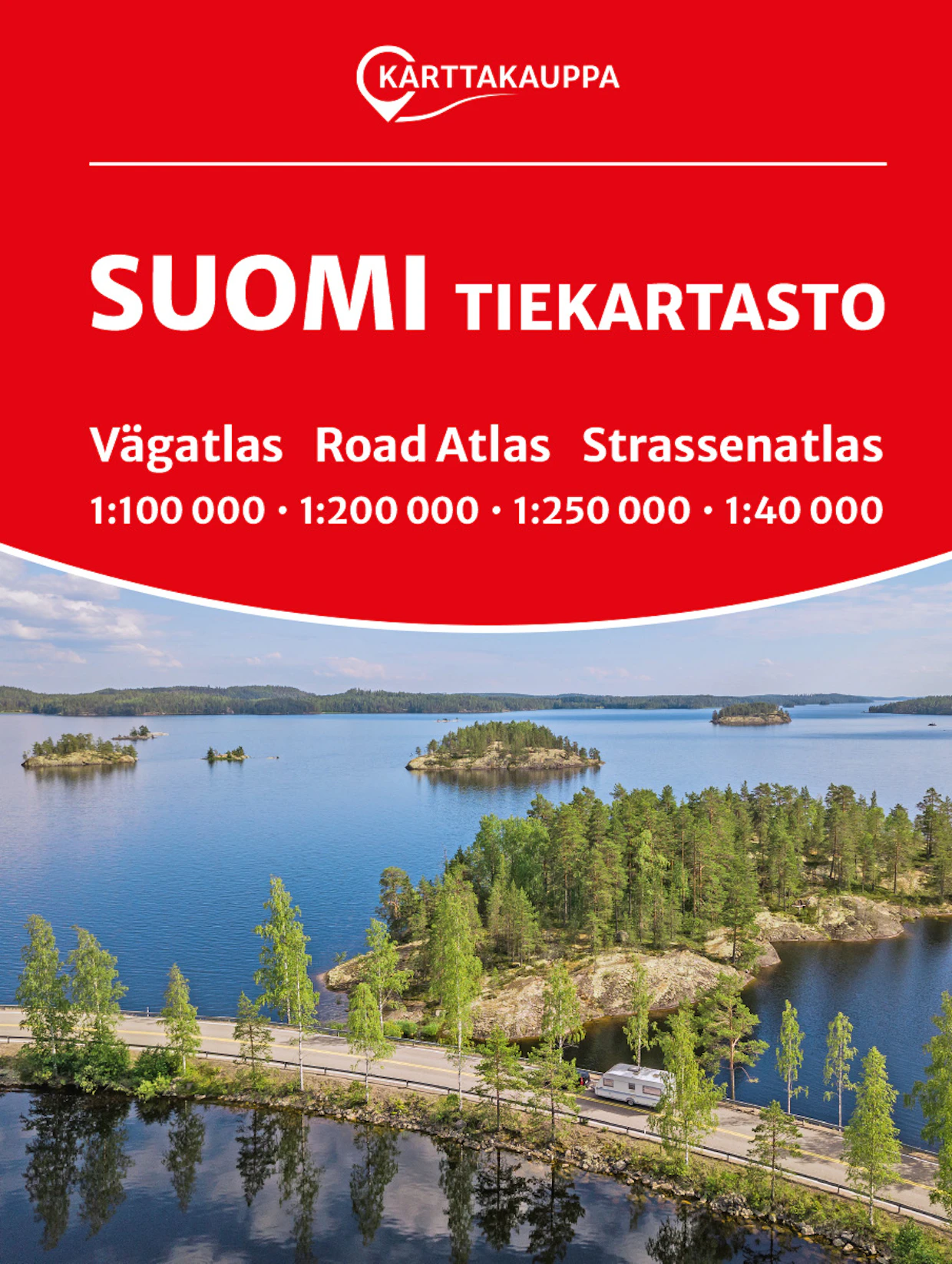 Karttakauppa Suomi oy:n julkaisema Suomi tiekartasto on 336-sivuinen kierresidottu kirja.