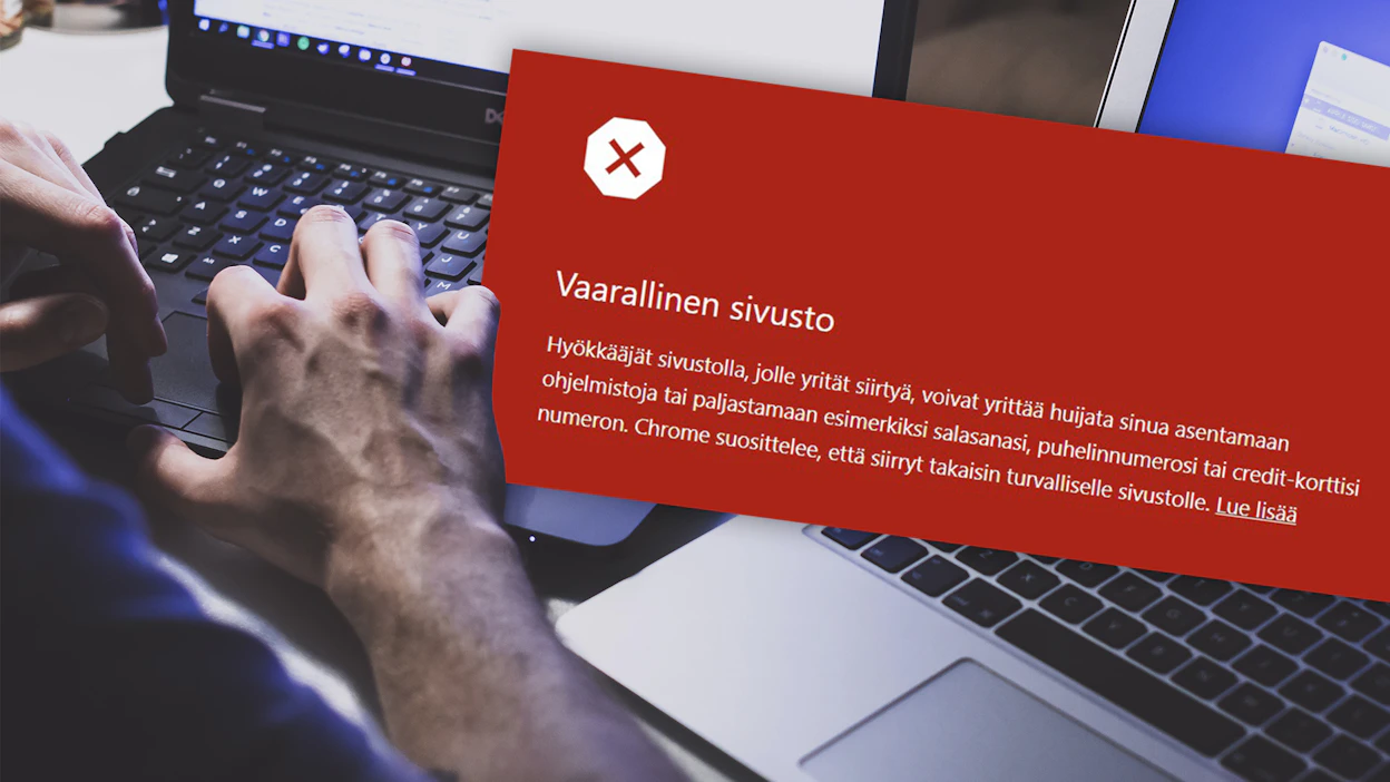 Selaimet voivat tunnistaa huijaussivustot ja varoittaa niistä.
