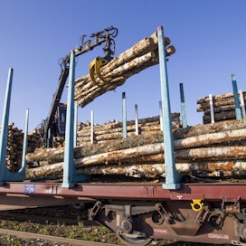 Raideinvestoinnit helpottavat metsäteollisuudelle välttämättömiä puukuljetuksia.