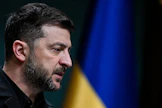 Ukrainan presidentti Volodymyr Zelenskyi odottaa saavansa Venäjältä vastauksen rauhansuunnitelmaluonnokseen, kun Yhdysvallat ja Venäjä ovat keskustelleet. LEHTIKUVA / AFP.