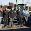 Ryskypäivillä pidettiin koneiden huolto- ja korjausammattilaisten paneelikeskustelu. Vasemmalta Koneviestin päätoimittaja Eemeli Linna, sekä panelistit Teemu Sillanpää, Markus Korri ja Juho Linna.
