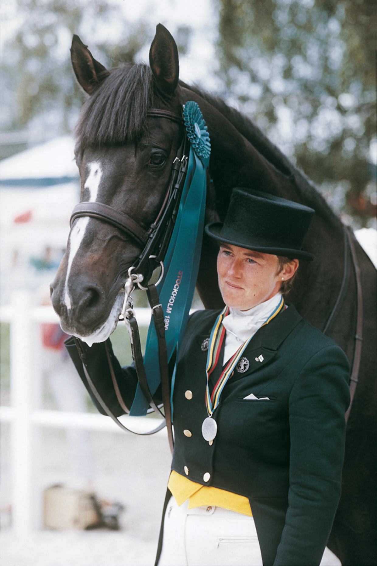 Matador II oli Kyra Kyrklundin elämän hevonen, jolla hän saavutti suurimmat kansainväliset menestyksensä. Kuvassa kaksikko Tukholmassa vuoden 1990 MM-kisojen hopeamitalisteina.